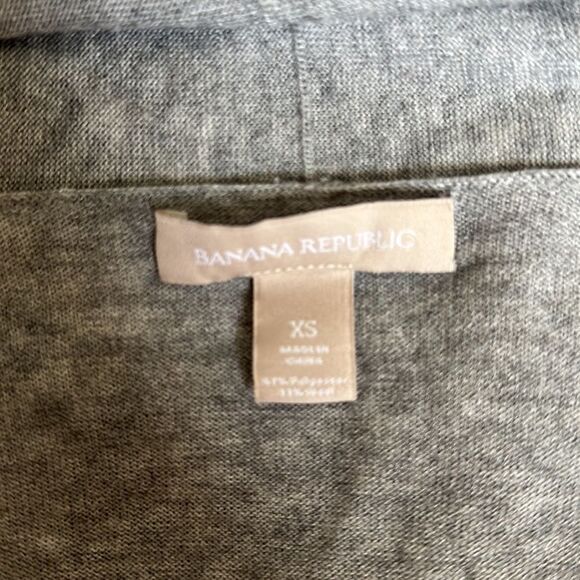 Banana Republic sz XS heathered grey wool blend open front cardigan - Picture 5 of 6